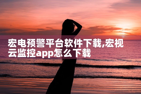 宏电预警平台软件下载