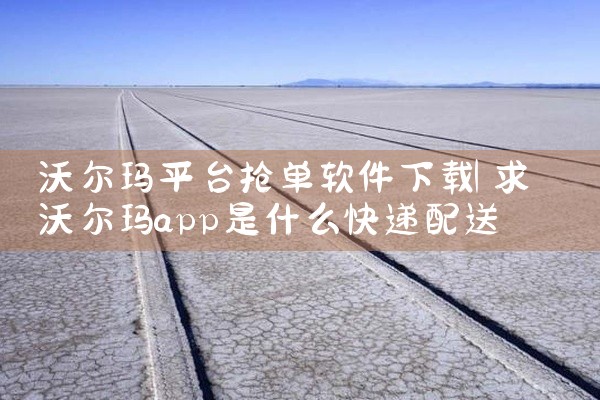沃尔玛平台抢单软件下载