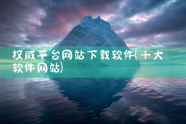 权威平台网站下载软件